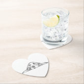 バセットハウンドシンプル白黒子犬の目 ペーパーコースター (インサイチュ)