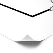 バセットハウンドシンプル白黒子犬の目 ポスター (コーナー)