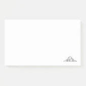 バセットハウンドシンプル白黒子犬の目 ポストイット (正面)