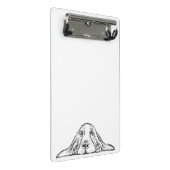 バセットハウンドシンプル白黒子犬の目 ミニクリップボード (アングル)