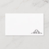 バセットハウンドシンプル白黒子犬の目 名刺 (正面)