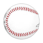 バセットハウンドシンプル白黒子犬の目 野球ボール (正面左)