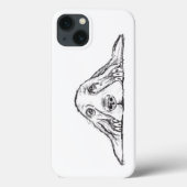 バセットハウンドシンプル白黒子犬の目 Case-Mate iPhoneケース (裏面)