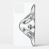 バセットハウンドシンプル白黒子犬の目 Case-Mate iPhoneケース (裏面)