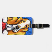 バセットハウンドスターリーナイト ラゲッジタグ (正面横)