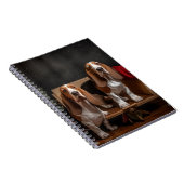 バセットハウンドスノーウィースライクリスマスデコール ノートブック (右側)