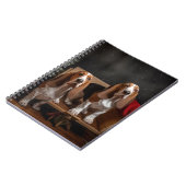 バセットハウンドスノーウィースライクリスマスデコール ノートブック (左側)