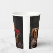 バセットハウンドスノーウィースライクリスマスデコール 紙コップ (左)