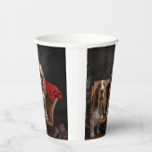 バセットハウンドスノーウィースライクリスマスデコール 紙コップ (右)