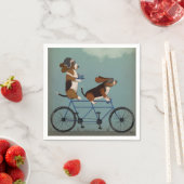 バセットハウンドタンデム スタンダードカクテルナプキン (インサイチュ)