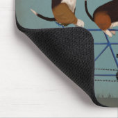 バセットハウンドタンデム マウスパッド (コーナー)