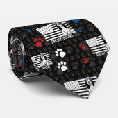 バセットハウンドドグサングラスアメリカ国旗 ネクタイ (ロール)