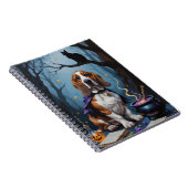 バセットハウンドドッグお洒落ハロウィン絵を描ズ ノートブック (右側)