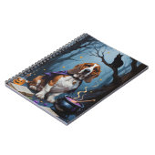 バセットハウンドドッグお洒落ハロウィン絵を描ズ ノートブック (左側)