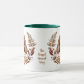 バセットハウンドドッグオータムリース マグカップ (中央)