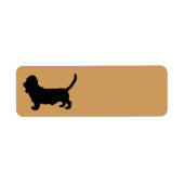 バセットハウンドドッグシルエット ラベル (正面)