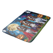 バセットハウンドドッグスパンプキンハロウィンおもしろい バスマット (アングル)