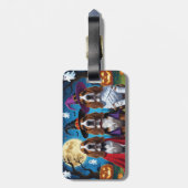 バセットハウンドドッグスパンプキンハロウィンおもしろい ラゲッジタグ (裏面縦)