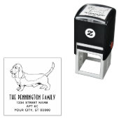 バセットハウンドドッグネーム差出人住所 セルフインキングスタンプ (インサイチュ)