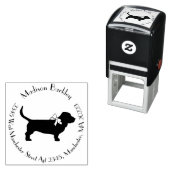バセットハウンドドッグパピー セルフインキングスタンプ (インサイチュ)
