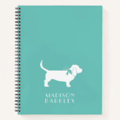 バセットハウンドドッグパピー ノートブック (正面)