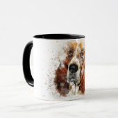 バセットハウンドドッグブラウンホワイトペットドギー犬 マグカップ (正面左)