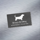 バセットハウンドドッグブリードシルエット マグネット名刺 (インサイチュ)