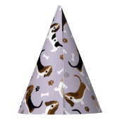 バセットハウンドドッグボーンアンドポーズパーティー帽子 パーティーハット (裏面)