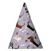 バセットハウンドドッグボーンアンドポーズパーティー帽子 パーティーハット (右)