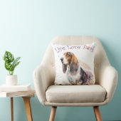 バセットハウンドドッグママフローラ クッション (椅子)