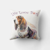 バセットハウンドドッグママフローラ クッション (裏面)