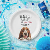 バセットハウンドドッグ結婚のカクテル ペーパープレート (パーティー)