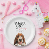 バセットハウンドドッグ結婚のカクテル ペーパープレート (パーティー)