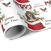 バセットハウンドドッグinクリスマス抱き枕 ラッピングペーパー (ロールコーナー)