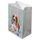 バセットハウンドハッピーイースター ミディアムペーパーバッグ (裏面アングル)
