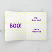 バセットハウンドハロウィンジャック – O – ランタン カード (内部)