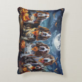 バセットハウンドハロウィン不気味 アクセントクッション (裏面(縦))