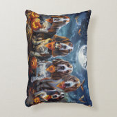 バセットハウンドハロウィン不気味 アクセントクッション (正面(垂直))