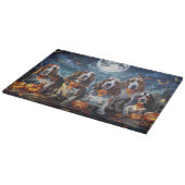 バセットハウンドハロウィン不気味 カッティングボード (角)