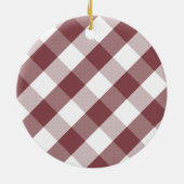 バセットハウンドバッファローチェックセラミックオーナメント セラミックオーナメント (裏面)