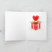 バセットハウンドバレンタインカード シーズンカード (内部)