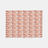 バセットハウンドパターン居心地のよいフリースブランケット フリースブランケット (正面(横))