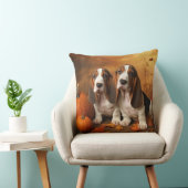 バセットハウンドパピーオータムデライトカボチャ クッション (椅子)