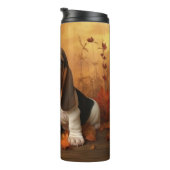 バセットハウンドパピーオータムデライトカボチャ タンブラー (回転右)