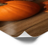 バセットハウンドパピーオータムデライトカボチャ ポスター (コーナー)