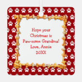 バセットハウンドパピードグスパーソナライズされたクリスマ メタルオーナメント (裏面)