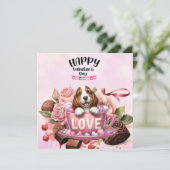 バセットハウンドパピードバレンタインデー シーズンカード (スタンド正面)