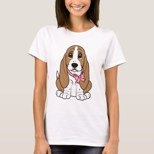バセットハウンドパピー Tシャツ (正面)
