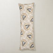 バセットハウンドパピ絵を描ーの3色かわいいドッグアート ボディピロー (裏面 (縦))