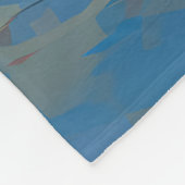 バセットハウンドビーチサーフィン絵画ズ フリースブランケット (角)